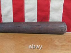 Vintage 1900s Antique Homemade Wood Baseball Bat Handcrafted Turned 33 Folk Art