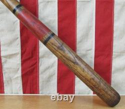 Vintage 1900s Antique Wood Baseball 3 Ring Bat Red/Black Reach 30 Rare 1910s