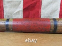 Vintage 1900s Antique Wood Baseball 3 Ring Bat Red/Black Reach 30 Rare 1910s