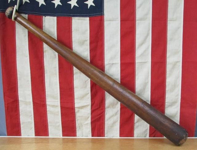 Vintage 1900s Antique Wood Baseball Bat Handcrafted Turned 34 Great Shape 1890s