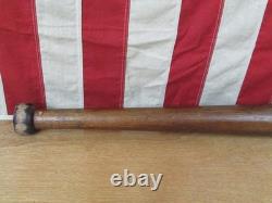Vintage 1900s Antique Wood Baseball Bat Handcrafted Turned 34 Great Shape 1890s