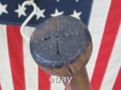 Vintage 1900s Antique Wood Baseball Bat Handcrafted Turned 34 Great Shape 1890s
