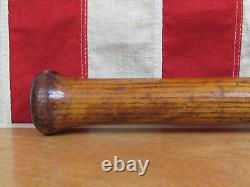 Vintage 1900s Antique Wood Town Baseball Bat Hand Turned Homemade 35 Folk Art