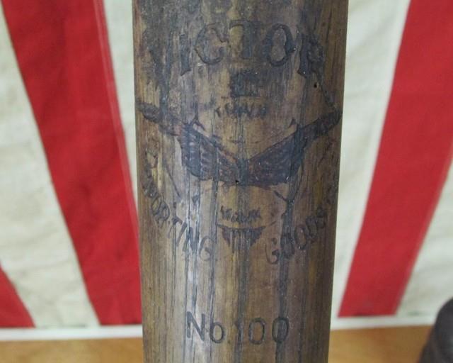Vintage 1900s Victor Sporting Goods Wood Baseball Bat No. 100 Few Issues 34