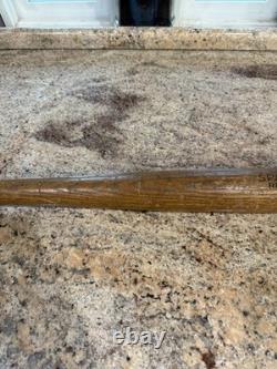 Vintage 1908-1914 ERA Spalding Record Wooden Baseball Bat Very Used In The ERA