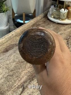 Vintage 1908-1914 ERA Spalding Record Wooden Baseball Bat Very Used In The ERA