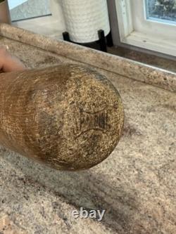 Vintage 1908-1914 ERA Spalding Record Wooden Baseball Bat Very Used In The ERA