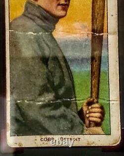 Vintage 1909-11 T206 Ty Cobb Bat Off Shoulder Rare Polar Bear Back Sgc 20 Clean