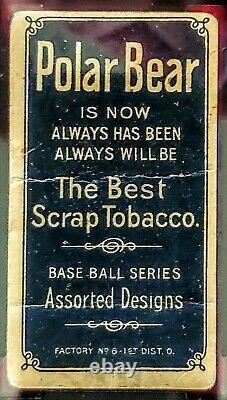 Vintage 1909-11 T206 Ty Cobb Bat Off Shoulder Rare Polar Bear Back Sgc 20 Clean