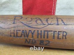 Vintage 1910s AJ Reach Co. Wood Baseball Bat Heavy Hitter No. 82 Model 35 Antique