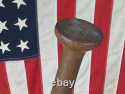 Vintage 1910s Antique Wood Town Baseball Bat Hand Turned Large Grip Knob 32 Vintage 1910s Antique Wood Town Baseball Bat Hand Turned Large Grip Knob 32