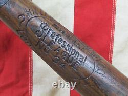 Vintage 1910s Professional League Wood Baseball Bat Hillerich & Bradsby Co. 33