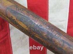 Vintage 1910s Sanford Bat Co. Wood Baseball Bat League Model 45 Jos. E. Miller 35