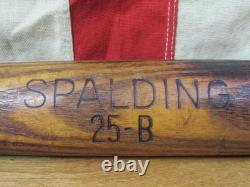 Vintage 1910s Spalding Wood Antique Baseball Bat 25-B Boys Model 25 Great Shape Vintage 1910s Spalding Wood Antique Baseball Bat 25-B Boys Model 25 Great Shape