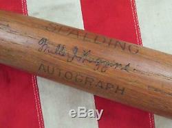 Vintage 1910s Spalding Wood Autograph Baseball Bat Miller J. Huggins HOF 32 Rare