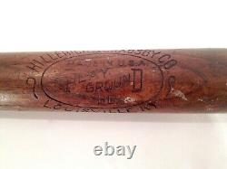Vintage 1916 -1923 Hillerich Bradsby Baseball Bat With Playground In Center Oval