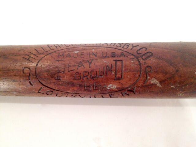 Vintage 1916 -1923 Hillerich Bradsby Playground Center Oval Baseball Bat