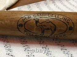 Vintage 1920's M. R. Campbell Logo Tullahoma-Tenn INDOOR BASEBALL BAT 33