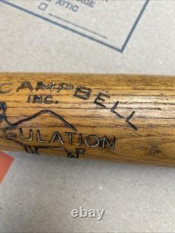 Vintage 1920's M. R. Campbell Official Logo Tullahoma-Tenn Baseball Bat Nice