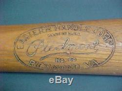 Vintage 1920's PIEDMONT No. 60 Baseball Bat Eastern Handle Corp. Richmond, Vir
