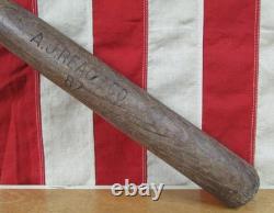 Vintage 1920s AJ Reach Co. Wood Antique Baseball Bat No. 87 Model 25 Rare Display