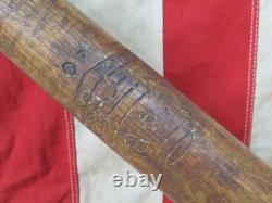 Vintage 1920s B & B Co. Wood Baseball Bat No. 40 Beehive Trademark 30 Rare Nice