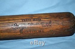 Vintage 1920s Babe Ruth Hillerich & Bradsby 40BR Baseball Bat 32 Rare