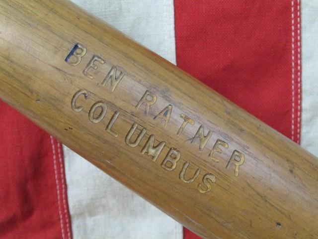 Vintage 1920s Ben Ratner Columbus Wood Baseball Bat Official Playground 34 Ohio