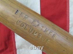 Vintage 1920s Ben Ratner Columbus Wood Baseball Bat Official Playground 34 Ohio Vintage 1920s Ben Ratner Columbus Wood Baseball Bat Official Playground 34 Ohio