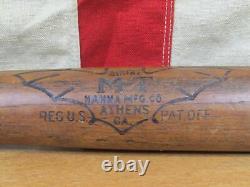 Vintage 1920s Burke Wood MT Baseball Bat Hanna Mfg Co. Bat Logo Playground 33