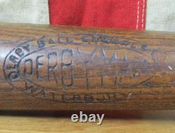 Vintage 1920s Derby Made Wood Baseball Bat Derby Ball Edwards Co. 33 Vermont