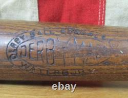 Vintage 1920s Derby Made Wood Baseball Bat Derby Ball Edwards Co. 33 Vermont