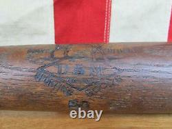 Vintage 1920s Draper Maynard Wood No. 50 Baseball Bat D&M 32 Lucky Dog Antique