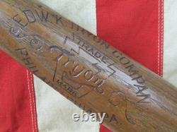 Vintage 1920s Edw. K Tryon Co. Wood Baseball Bat League Model 34 No. 3 Phila, PA Vintage 1920s Edw. K Tryon Co. Wood Baseball Bat League Model 34 No. 3 Phila, PA