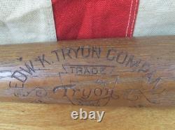Vintage 1920s Edw. K Tryon Co. Wood Baseball Bat League Model 34 No. 3 Phila, PA Vintage 1920s Edw. K Tryon Co. Wood Baseball Bat League Model 34 No. 3 Phila, PA
