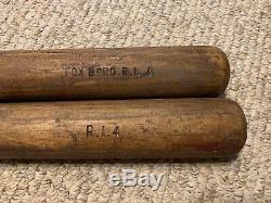 Vintage 1920s Hillerich & Bradsby Bats 125 & 250 FOXBORO & RI baseball Teams
