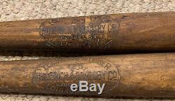 Vintage 1920s Hillerich & Bradsby Bats 125 & 250 FOXBORO & RI baseball Teams