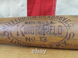 Vintage 1920s Hillerich & Bradsby King Of The Field Wood No. 13 Baseball Bat 33