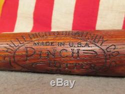 Vintage 1920s Hillerich&Bradsby Pinch Hitter Wood Baseball Bat No. 3 Antique 30