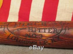 Vintage 1920s Hillerich&Bradsby Pinch Hitter Wood Baseball Bat No. 3 Antique 30
