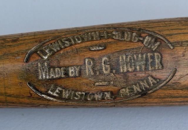 Vintage 1920s Lewistown I Slug Um Wood Baseball Bat Rg Hower 35 Lewistown, Pa