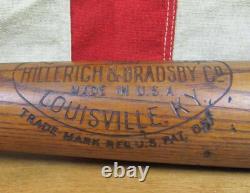 Vintage 1920s Louisville Slugger H&B Wood Baseball Bat 125 Joe Faber Model 34