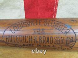 Vintage 1920s Louisville Slugger H&B Wood Baseball Bat 125 Joe Faber Model 34