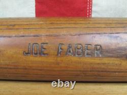 Vintage 1920s Louisville Slugger H&B Wood Baseball Bat 125 Joe Faber Model 34
