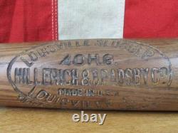 Vintage 1920s Louisville Slugger H&B Wood Baseball Bat 40HG Hank Gowdy Decal 35