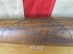Vintage 1920s Louisville Slugger H&B Wood Baseball Bat HOF Frank Frisch 40FF 33