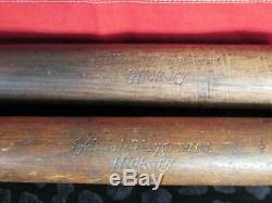 Vintage 1920s Louisville Slugger Wood Baseball Bat Pair Playground Hickory 33