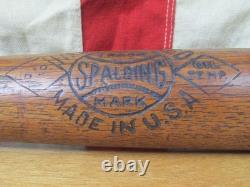Vintage 1920s Spalding Wood Baseball Bat Diamond Ball Logo Hand Turned 34 Nice