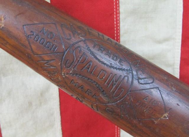 Vintage 1920s Spalding Wood Baseball Bat Ed Bing Miller Diamond Ball Logo 34