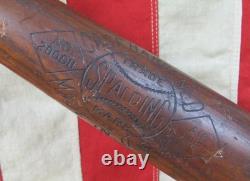 Vintage 1920s Spalding Wood Baseball Bat Ed Bing Miller Diamond Ball Logo 34